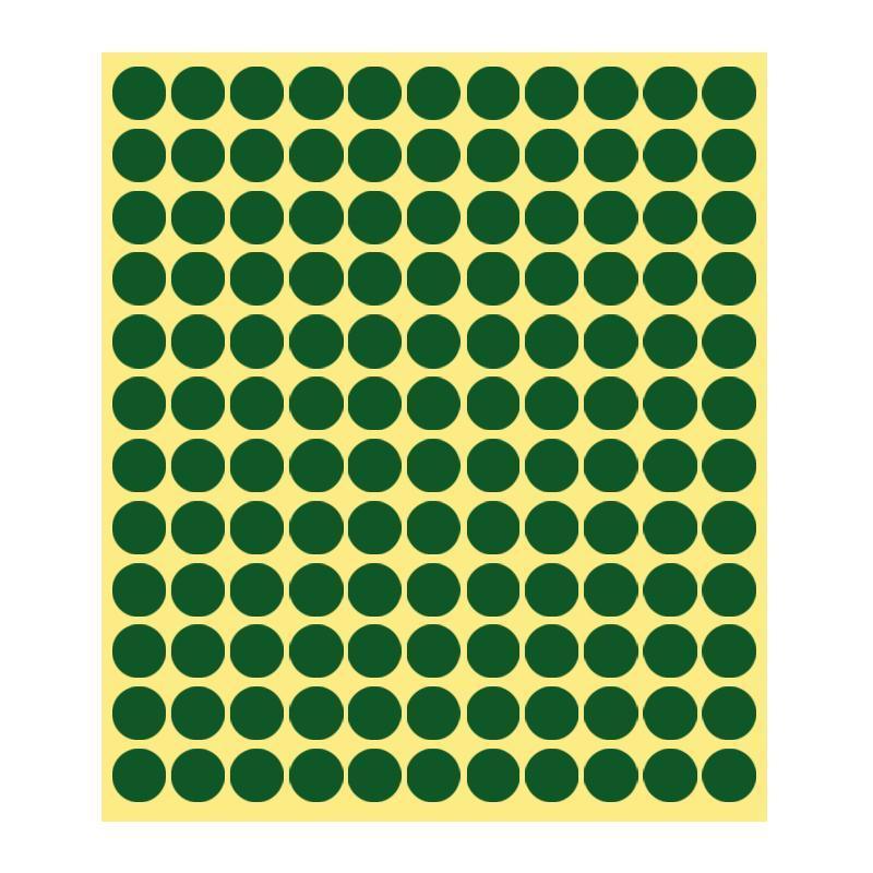 8/13/25/50mm Colour Sticker Dots Adhesive Round Labels Circular Scrapbooking Green - 50mm 8 Dots - 1 Sheet