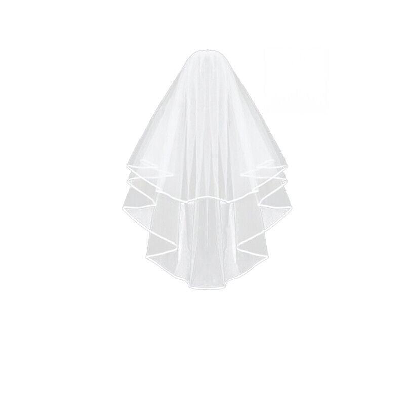 Bride To Be Hen Veil Sash Tiara Hens Night Bridal Shower Kitchen Tea Accessories - Plain Veil