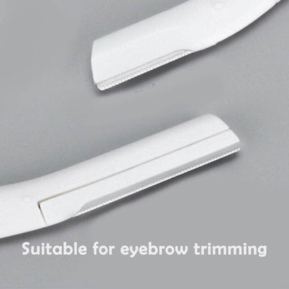 3Pcs Eyebrow Razor Set Facial Hair Remover Dermaplaning Shaving Tool Kit - Clear eyebrow razor*2+Scissor comb