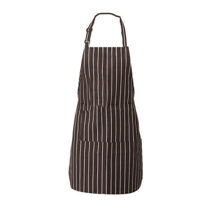 Apron with Pocket 2Pcs Chef Butcher Kitchen Cooking Baking Restaurant Wear - Black White Plaid