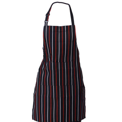 Apron with Pocket 2Pcs Chef Butcher Kitchen Cooking Baking Restaurant Wear - Black White Red