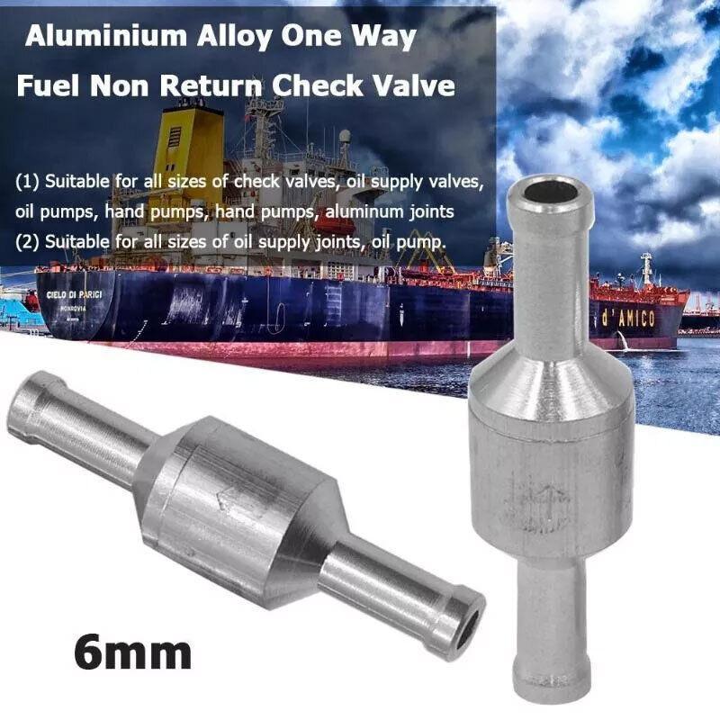 2X 6/8/10/12Mm One Way Non Return Check Valve Air Fuel Petrol Diesel Oil Vacuum - 6MM