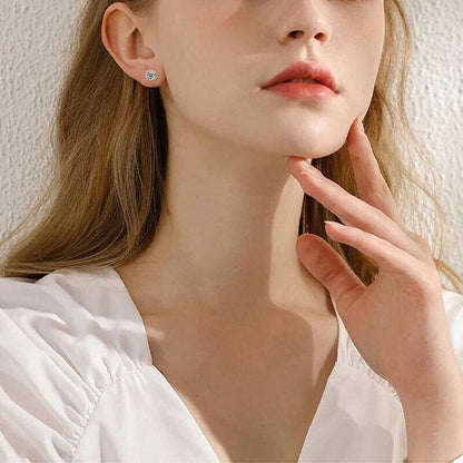 1 Pair Zirconia Surgical Steel Stud Earrings Crystal Piercing Jewellery - 3mm