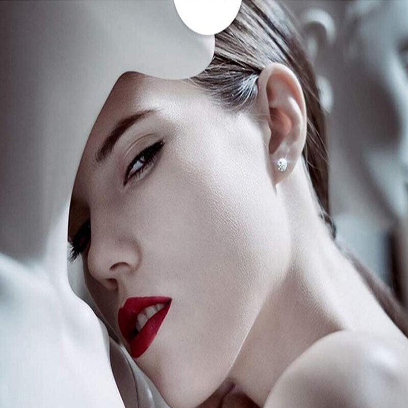 1 Pair Zirconia Surgical Steel Stud Earrings Crystal Piercing Jewellery - 5mm