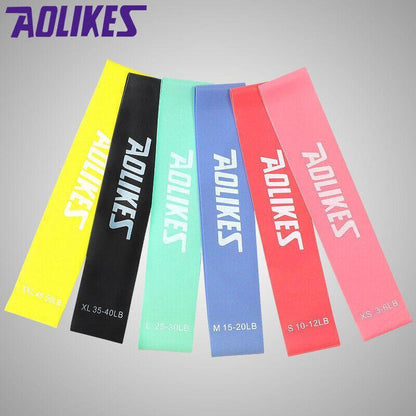 Aolikes Resistance Bands Power Heavy Strength Exercise Fitness Gym Yoga - Black 500*50*1.1 (35-40 lbs)