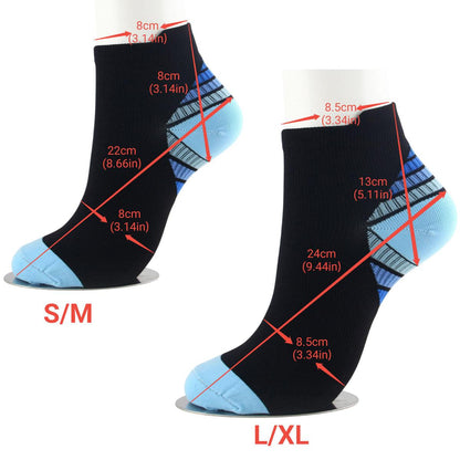 3x Plantar Fasciitis Compression Socks Foot Sleeve Ankle Support Brace Achy S/M - Blue