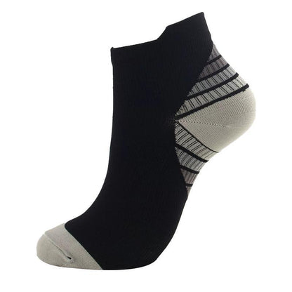 3x 6x Sports Pressure Socks Running Short Socks Men And Women Plantar Fascia Compression Elastic Socks - Green