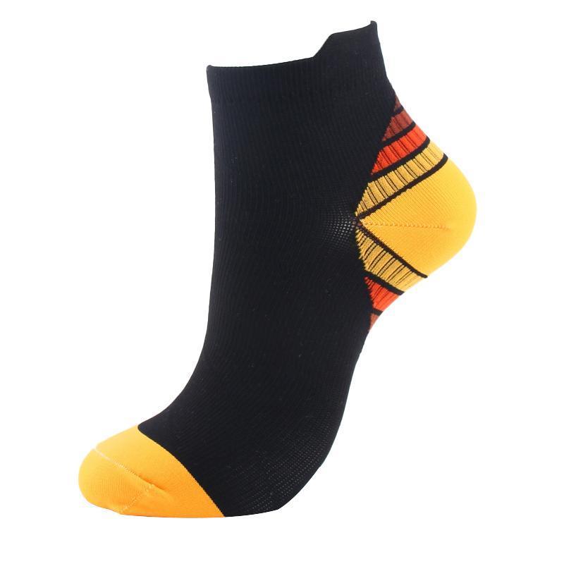 3x 6x Sports Pressure Socks Running Short Socks Men And Women Plantar Fascia Compression Elastic Socks - Green