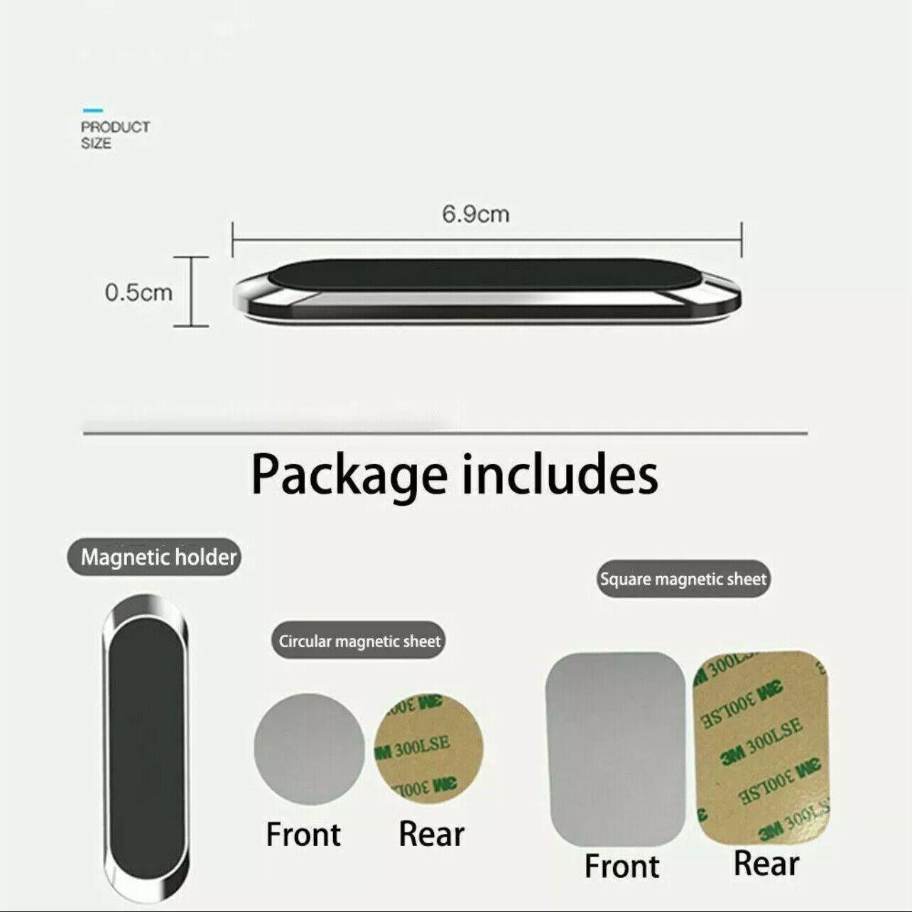 Phone Holder Mount Dashboard Stand for Car Mobile Smartphone Mini Size Grip Pad - Silver -1 Unit