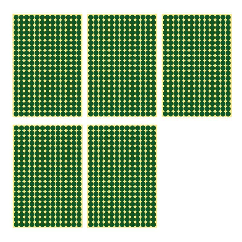 8/13/25/50mm Colour Sticker Dots Adhesive Round Labels Circular Scrapbooking Green - 25mm 40 Dots - 5 Sheets