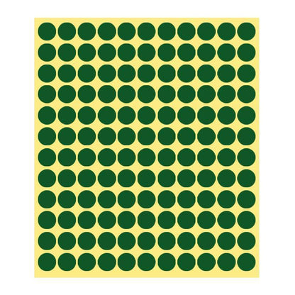8/13/25/50mm Colour Sticker Dots Adhesive Round Labels Circular Scrapbooking Green - 25mm 40 Dots - 5 Sheets