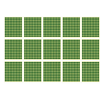 8/13/25/50mm Colour Sticker Dots Adhesive Round Labels Circular Scrapbooking Green - 25mm 40 Dots - 5 Sheets