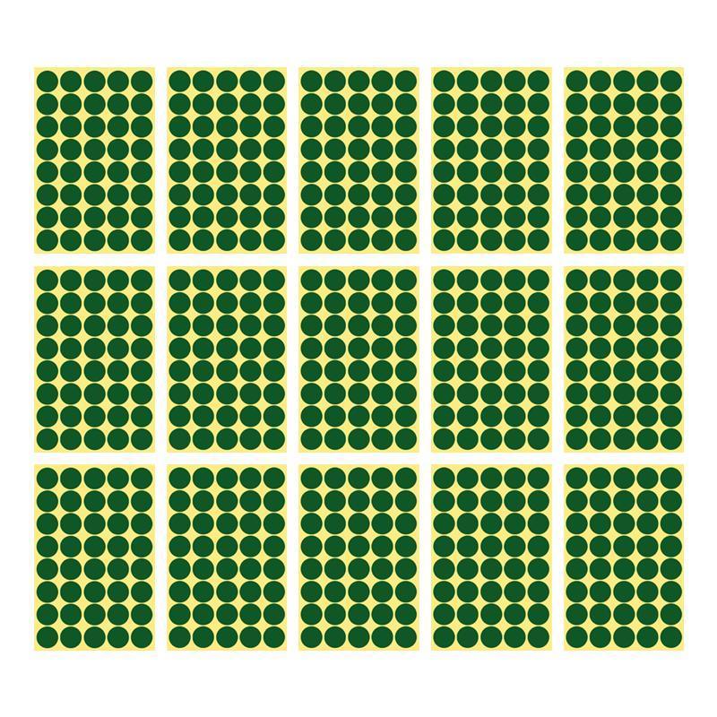8/13/25/50mm Colour Sticker Dots Adhesive Round Labels Circular Scrapbooking Green - 25mm 40 Dots - 5 Sheets