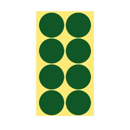 8/13/25/50mm Colour Sticker Dots Adhesive Round Labels Circular Scrapbooking Green - 8mm 260 Dots - 5 Sheets