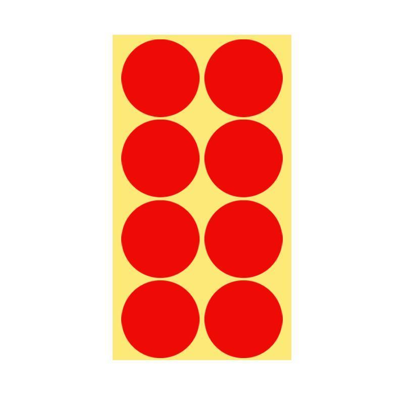 8/13/25/50mm Colour Sticker Dots Adhesive Round Labels Circular Scrapbooking Red - 8mm 260 Dots - 5 Sheets