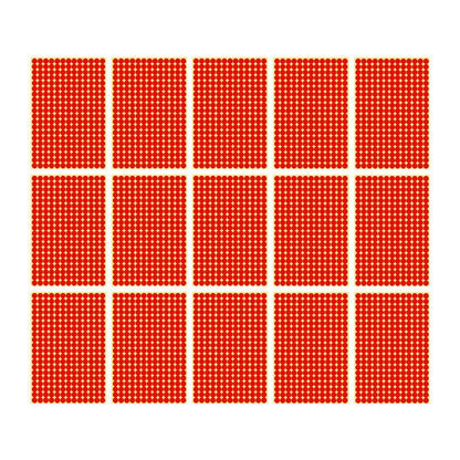 8/13/25/50mm Colour Sticker Dots Adhesive Round Labels Circular Scrapbooking Red - 8mm 260 Dots - 5 Sheets
