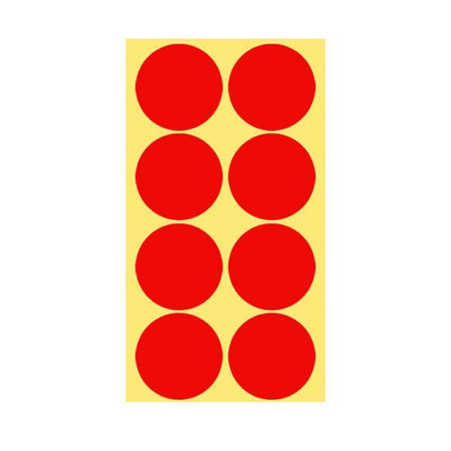 8/13/25/50mm Colour Sticker Dots Adhesive Round Labels Circular Scrapbooking Red - 8mm 260 Dots - 5 Sheets