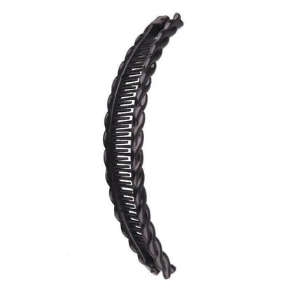5X Hair Ponytail Holder Banana Clips Plastic Black Claw Comb Clip Multipurpose - Brown