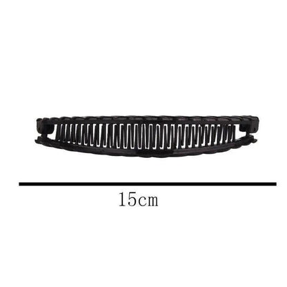 5X Hair Ponytail Holder Banana Clips Plastic Black Claw Comb Clip Multipurpose - White