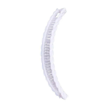 5X Hair Ponytail Holder Banana Clips Plastic Black Claw Comb Clip Multipurpose - White