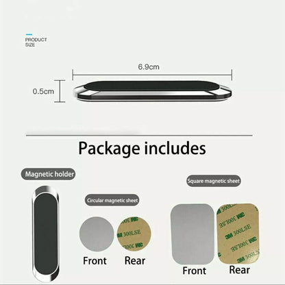 Phone Holder Mount Dashboard Stand for Car Mobile Smartphone Mini Size Grip Pad - Silver *1 Unit