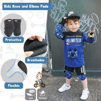 Aolikes Kid Knee Pad Crash Proof Antislip Basketball Skating Protector M Size - Black