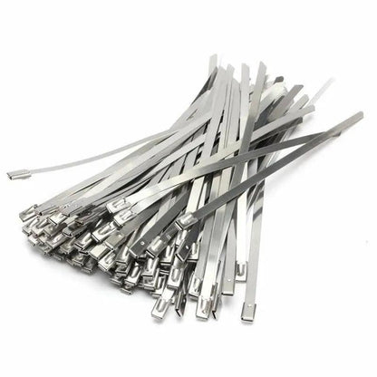 20X Stainless Steel Cable Ties S304 Marine Grade Zip Strap Locking Wrap 100-800Mm - 4.6*200mm