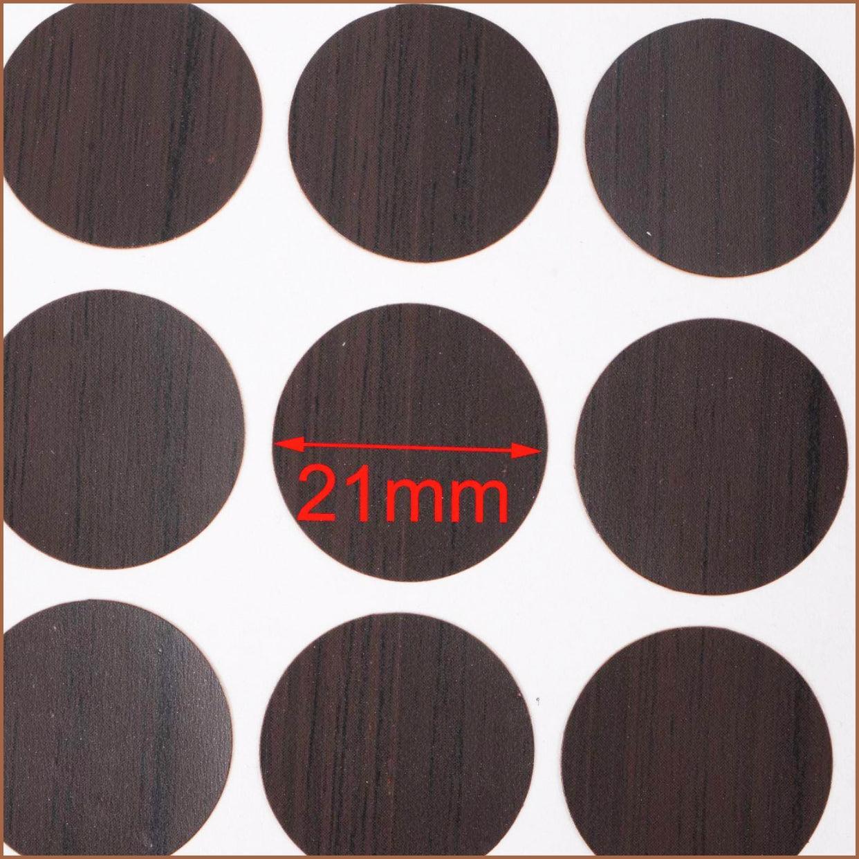 54 X Self Adhesive Decorative Screw Cover Caps Holes Cams Furniture Kitchen 20mm - PC 205