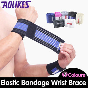 Aolikes Wrist Brace Elastic Bandage Support Sport Gym Wrap Fitness Wristband - White - Factory Direct Shop