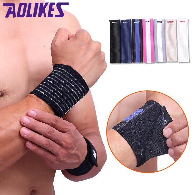 Aolikes Wrist Brace Elastic Bandage Support Sport Gym Wrap Fitness Wristband - Blue - Factory Direct Shop