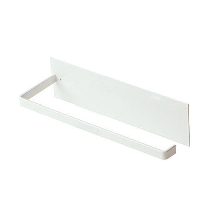 Self-Adhesive Paper Towel Holder Rack for Kitchen Rolls and Wrap Storage - White x 1 unit