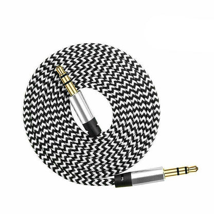 AUX Cable 3.5mm Stereo Audio Input Extension Male to Male Auxiliary Car Cord - White