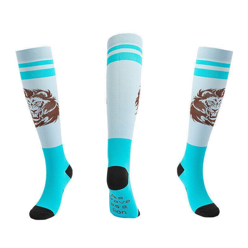 L/XL Size Compression Socks Unisex Adult Nursing Travel Stocking Sport - Black Heart