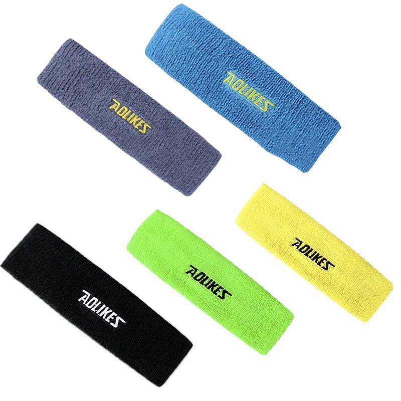 Aolikes Headbands Sweatband Cotton Hair Gym Yoga Stretch Sport Sweat Band - Grey - Factory Direct Shop