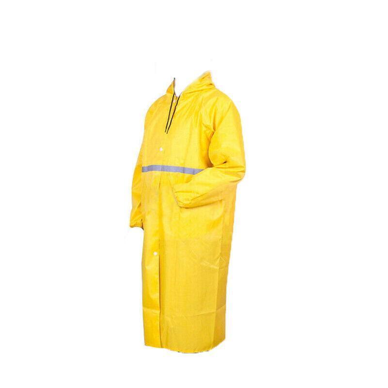 Men's Overalls Waterproof Raincoat Lightweight Work Hooded Long Coats RAIN COAT 2XL Size - Yellow