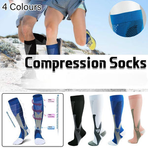 Copper Compression Socks for Running Travel Sports Anti Fatigue Support XXL Unisex - Black