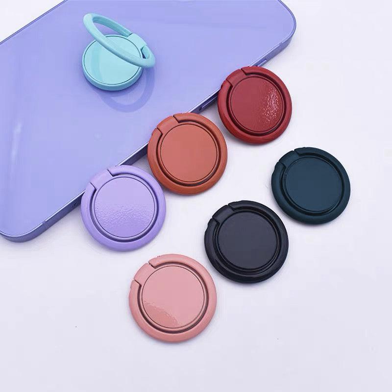 Phone Ring Bracket 360 Degree Rotation Solid Colour Mobile Holder Grip Stand - Blue