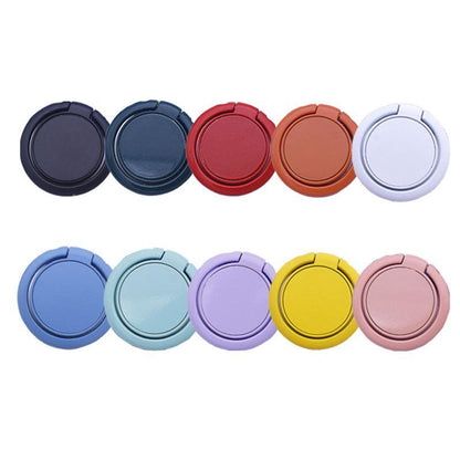 Phone Ring Bracket 360 Degree Rotation Solid Colour Mobile Holder Grip Stand - Red