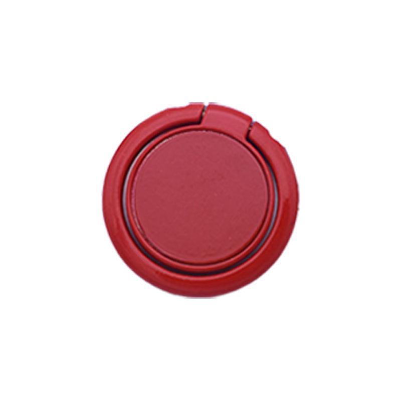Phone Ring Bracket 360 Degree Rotation Solid Colour Mobile Holder Grip Stand - Red