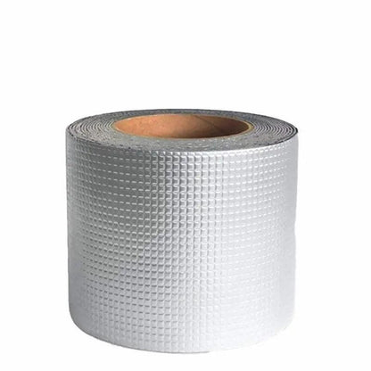 5M Waterproof Tape Butyl Rubber Aluminium Foil Roof Pipe Caravan Repair Flashing - 20cm*5m*1 Unit