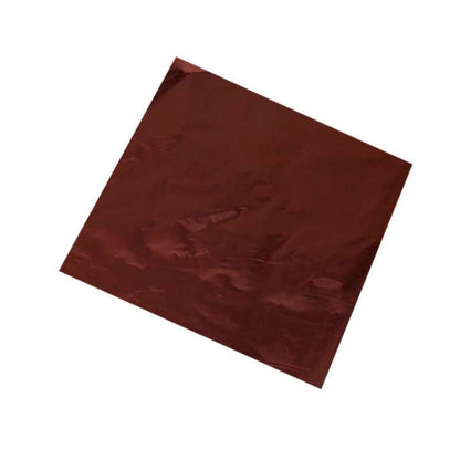 100PCS Tin Foil Aluminium Wrapping Square Chocolate Wrappers 15CM - Red/Gloss