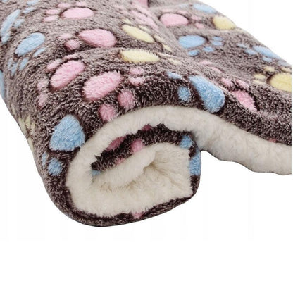M Size Puppy Dog Cat Cushion Mattress Blanket Bed Soft Warm Pet Pad Winter Kennel House - Blue Brownstar