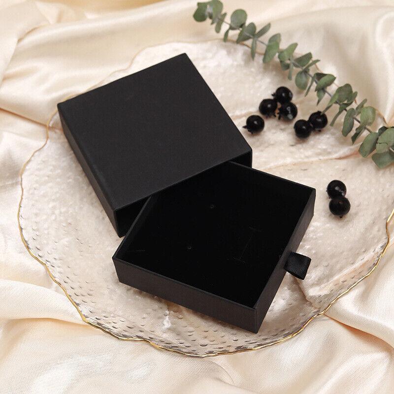 Cardboard Jewellery Gift Boxes Drawer Style Necklace Ring Earring Pendant Bracelet Case - Pink