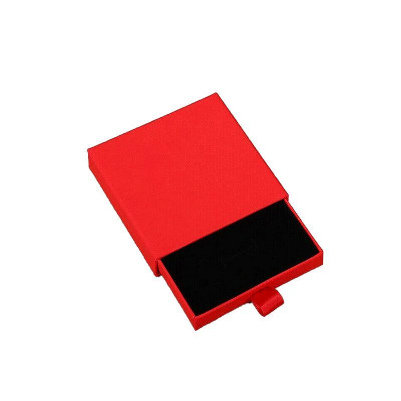 Cardboard Jewellery Gift Boxes Drawer Style Necklace Ring Earring Pendant Bracelet Case - Kraft paper