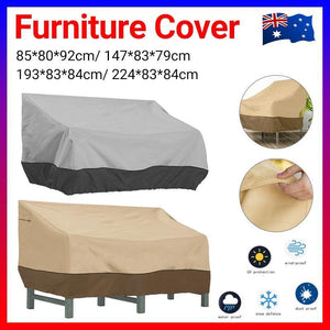 Outdoor Waterproof Patio Chair Cover Lounge Deep Seat Cover Furniture Sofa Cover Grey Black - 147*83*79CM