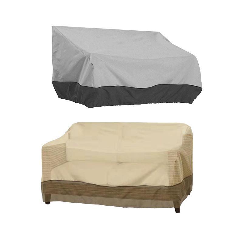 Outdoor Waterproof Patio Chair Cover Lounge Deep Seat Cover Furniture Sofa Cover Grey Black - 147*83*79CM