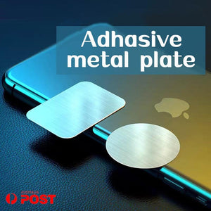 2X/8X Metal Plate Disc For Magnet Magnetic Car Dash Phone Gps Mount Stand Holder - 2x (1 Rectangular+1 Round)