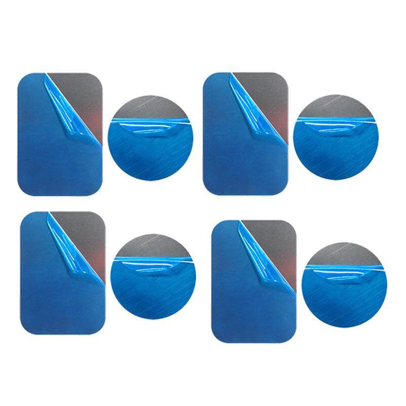 2X/8X Metal Plate Disc For Magnet Magnetic Car Dash Phone Gps Mount Stand Holder - 2x (1 Rectangular+1 Round)