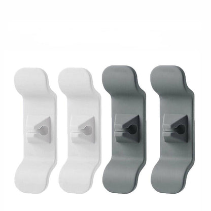 Cord Organizer Wrap Holder 4pcs Kitchen Appliance Cable Winder Adhesive Clip - 4PCS White