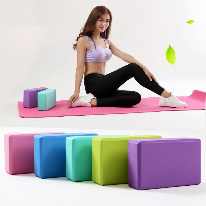 2PCS Yoga Blocks Foam Brick Fitness Exercise Stretch Gym Pilates Tool - Blackish Green